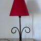 Wrought iron spiral lamp