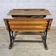 Antique desk / school bench (1920) in cast iron by Mark Breda, Holland.