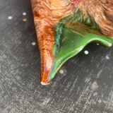 Vintage vallauris style glazed ceramic fruit cup