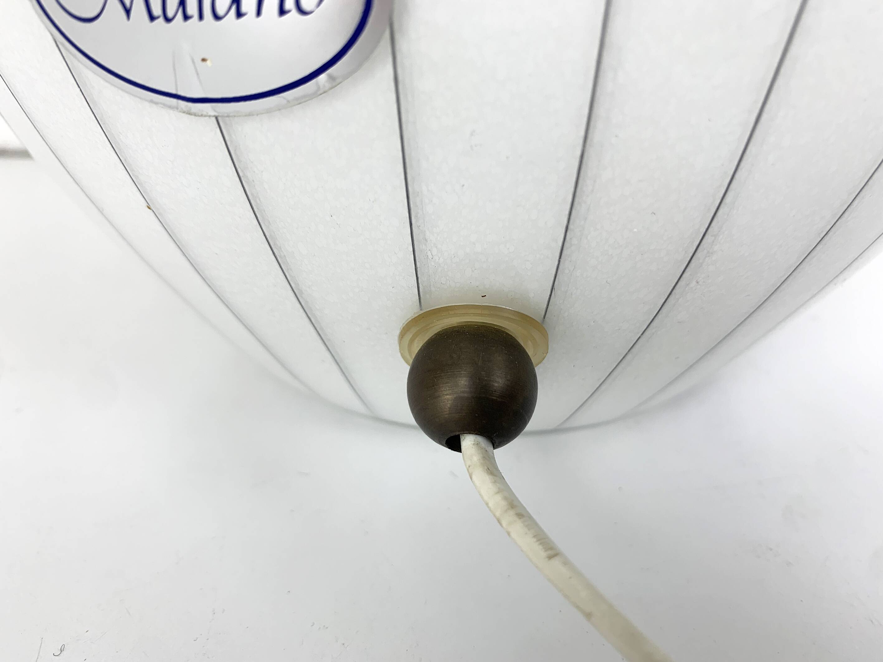 Large Murano glass table lamp with lined pattern 1950-60