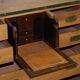 Military commode in solid oak and brass circa 1880