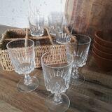 Vintage arc crystal aperitif glasses