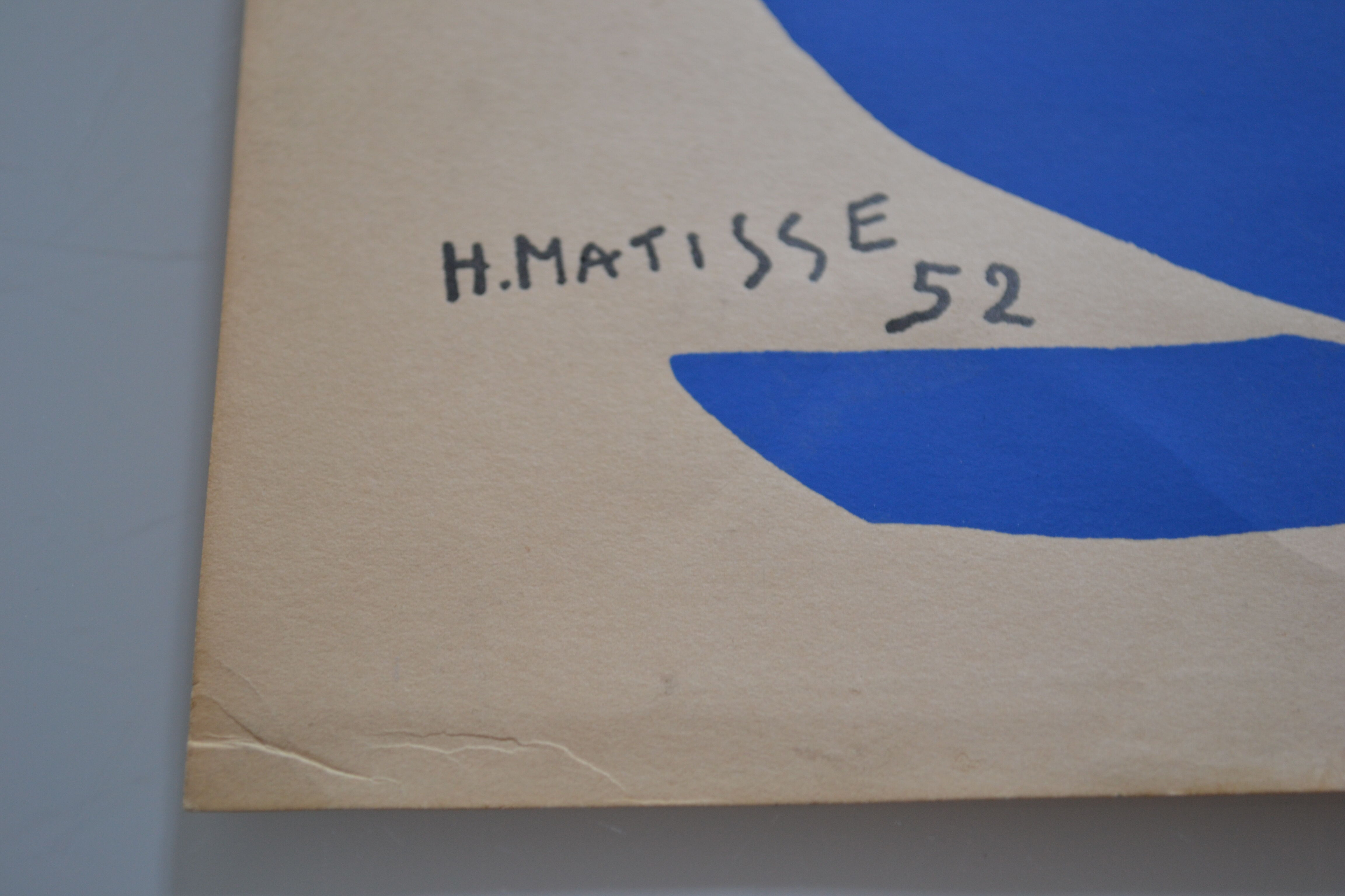 Matisse " nu bleu " 1952 screen print poster spadem 1971
