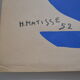 Matisse " nu bleu " 1952 screen print poster spadem 1971