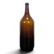 Large antique blown amber glass bottle
