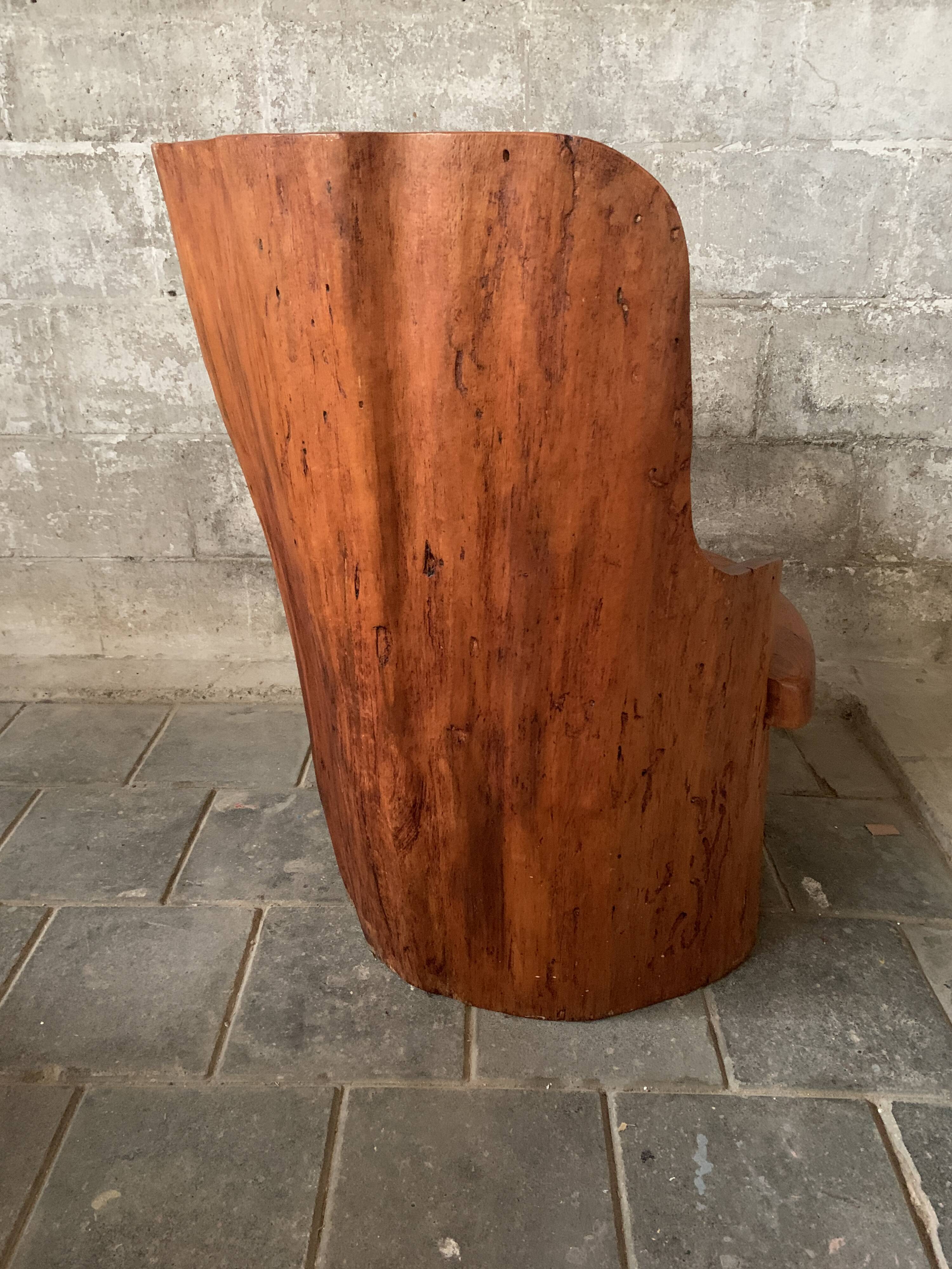 Scandinavian Swedish pine log stump chair "kubbstol" 1970s