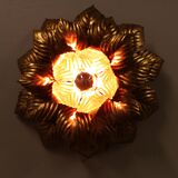 Masca floral wall lamp, 70's, Italy