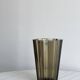 Elegant vase in thick smoked glass