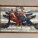 Swedish Oil on Panel"Fishermen" by Marylilla , Vintage and Framed