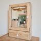 Vintage medicine cabinet 50s raw wood