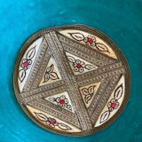 Large turquoise Moroccan dish