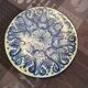 Blue flat plate dessert service