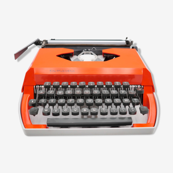 Machine à écrire primavera orange vintage révisée ruban neuf