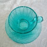 Mint green tea or coffee cups