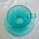 Mint green tea or coffee cups