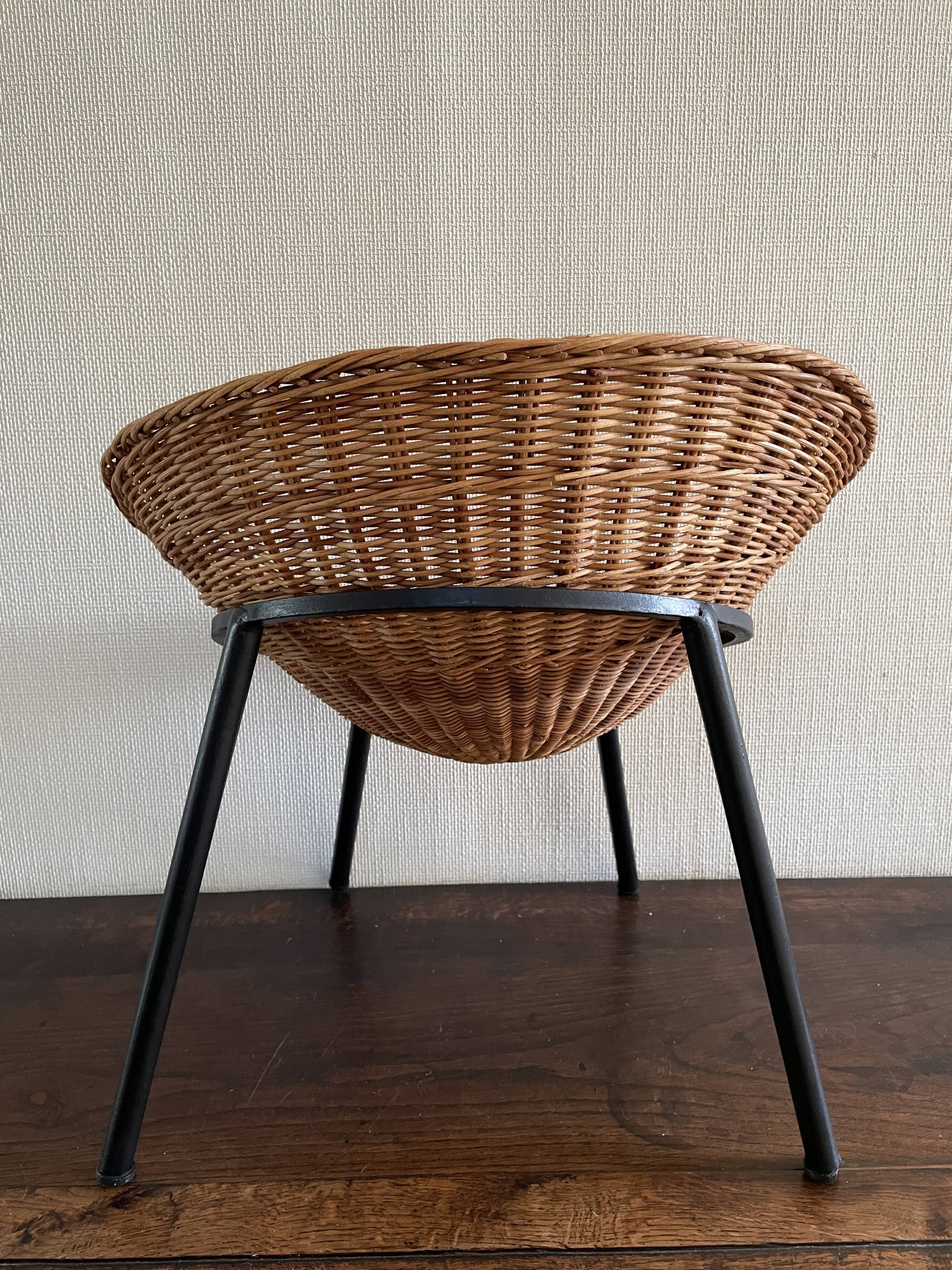 Children's armchair "Corbeille" 50s