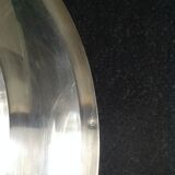 Old silver metal dish, beaded finish