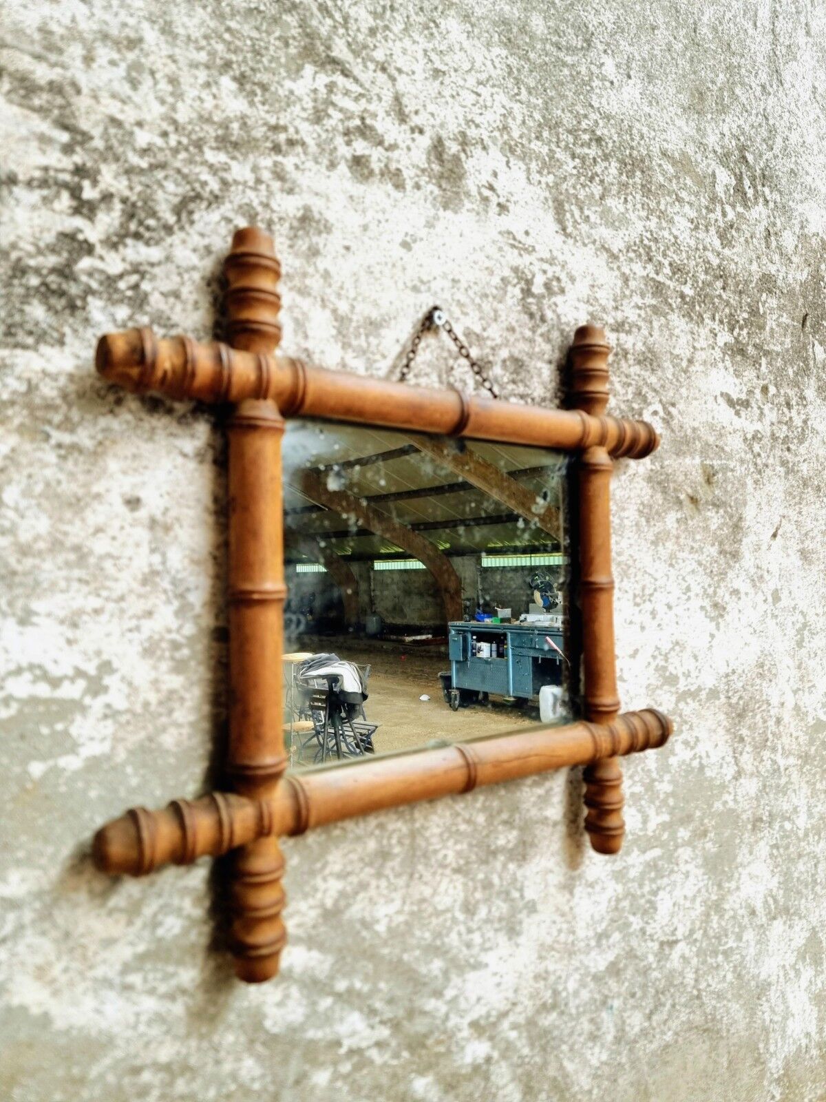 Antique mirror french wall mirror faux bamboo