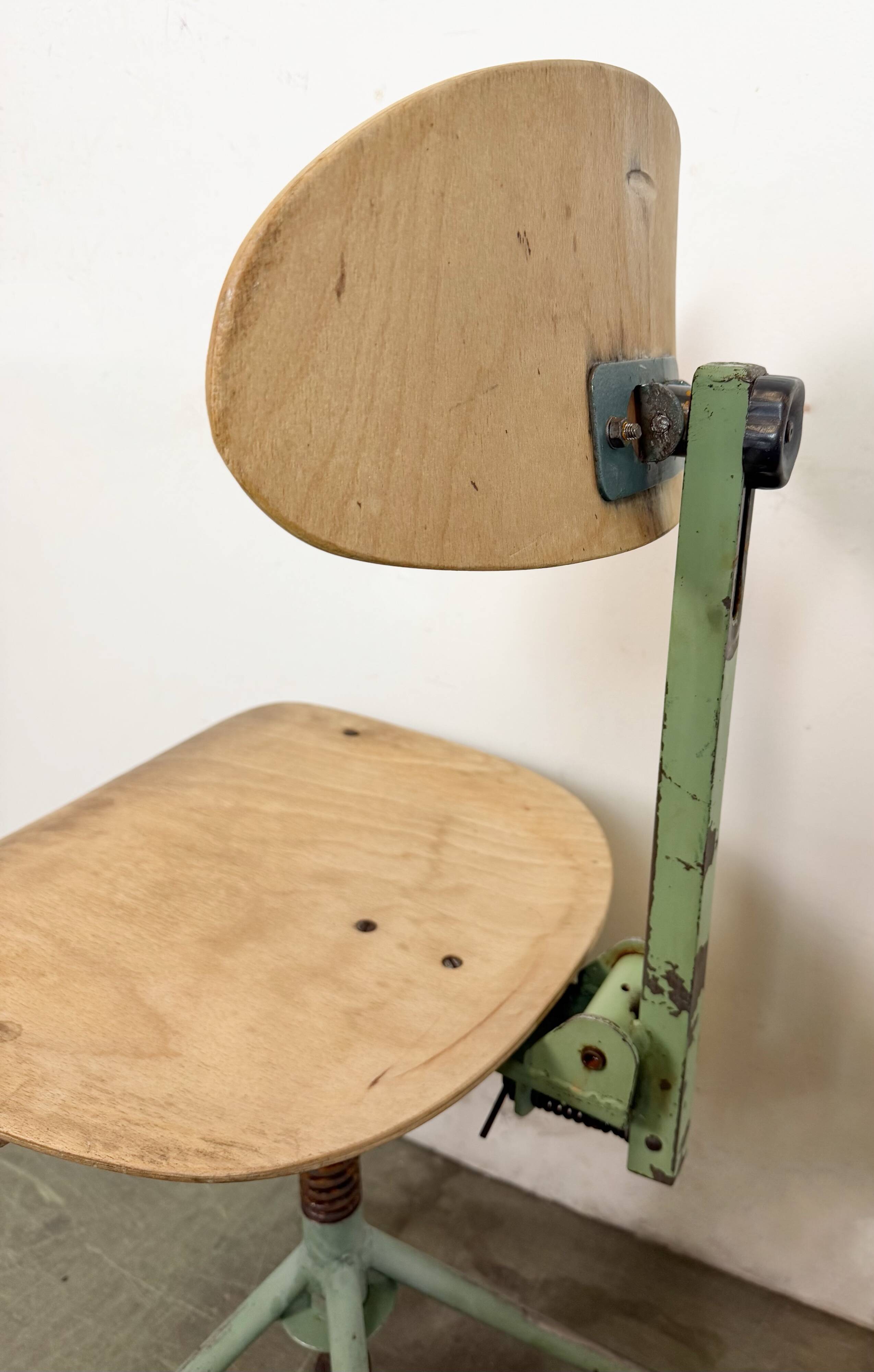Green Industrial Workshop Chair, 1950s