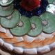 Plat à tarte ancien en barbotine