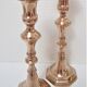 Pair of neo classic solid brass candle holders 60s