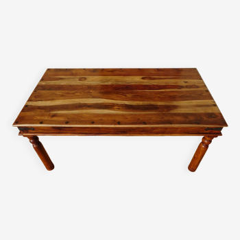 Table rectangulaire en bois exotique, 8 personnes