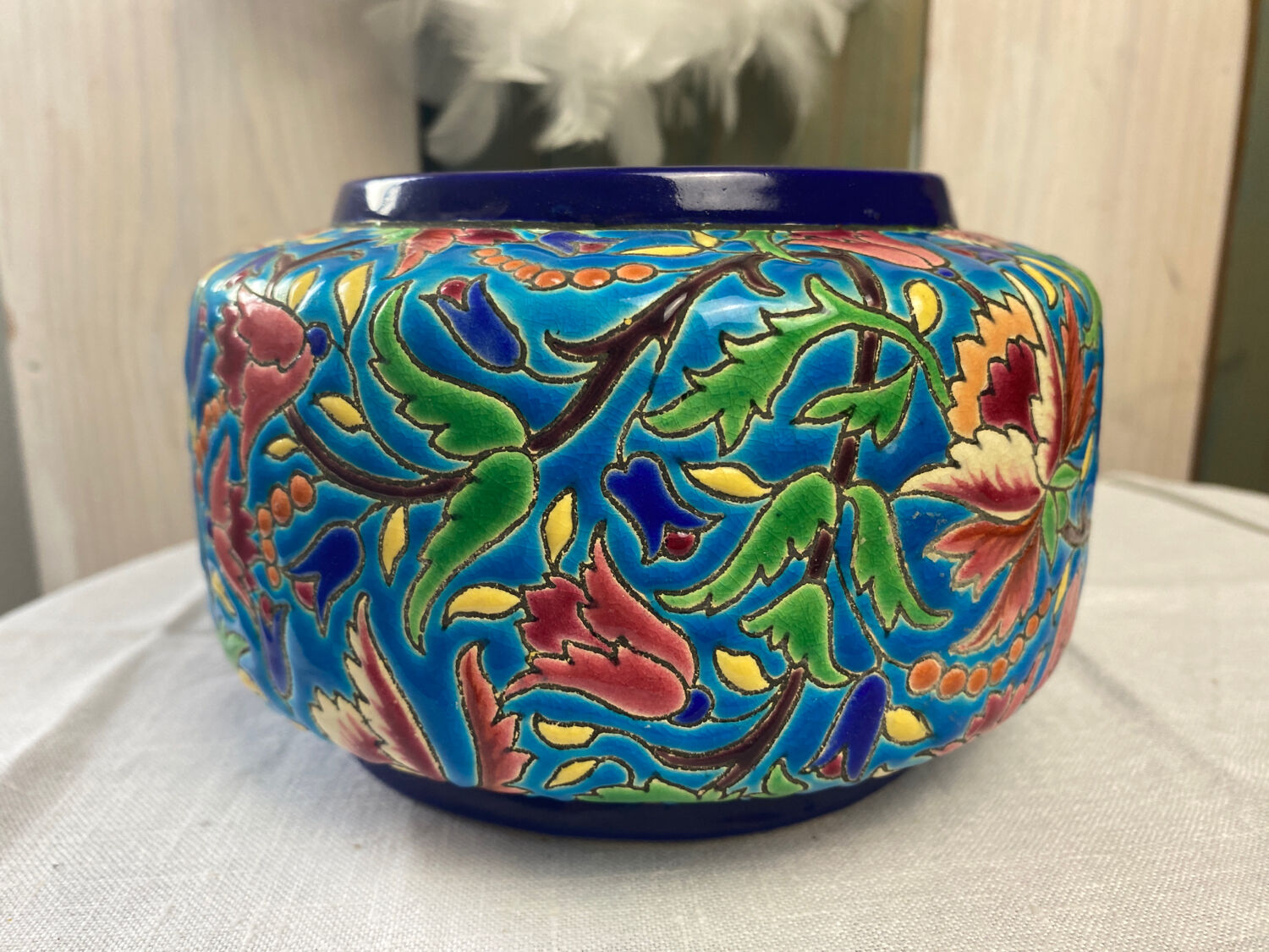 Old factory vase of Longwy