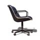 Charles Pollock Executive Knoll office chair in black leather.