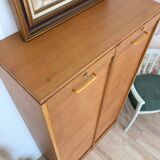 Vintage double curtain filing cabinet