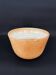 Vintage glazed stoneware large salad bowl, France