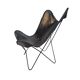 Lounge chair - Butterfly chair - leather - metal - 1990s