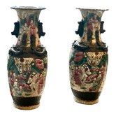 Paire de vases de Nankin signé