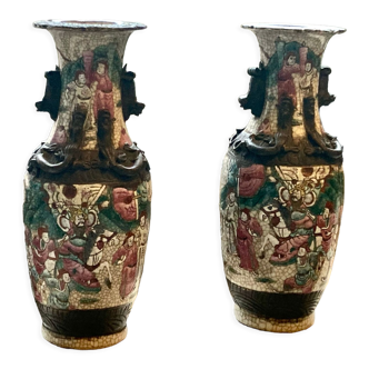 Pair of Nanjing vase signed- excellent condition - beautiful quality