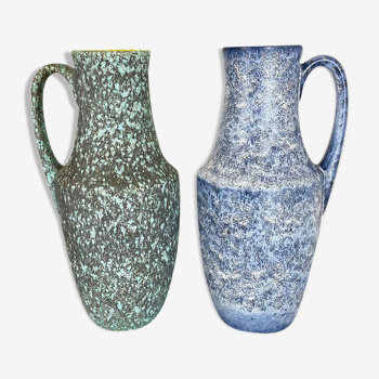 Vases « Supercolor » en poterie Fat Lava par Scheurich Allemagne WGP