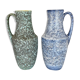 Set of Two Pottery Fat Lava "Supercolor" Vases by Scheurich Germany WGP