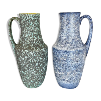 Vases « Supercolor » en poterie Fat Lava par Scheurich Allemagne WGP