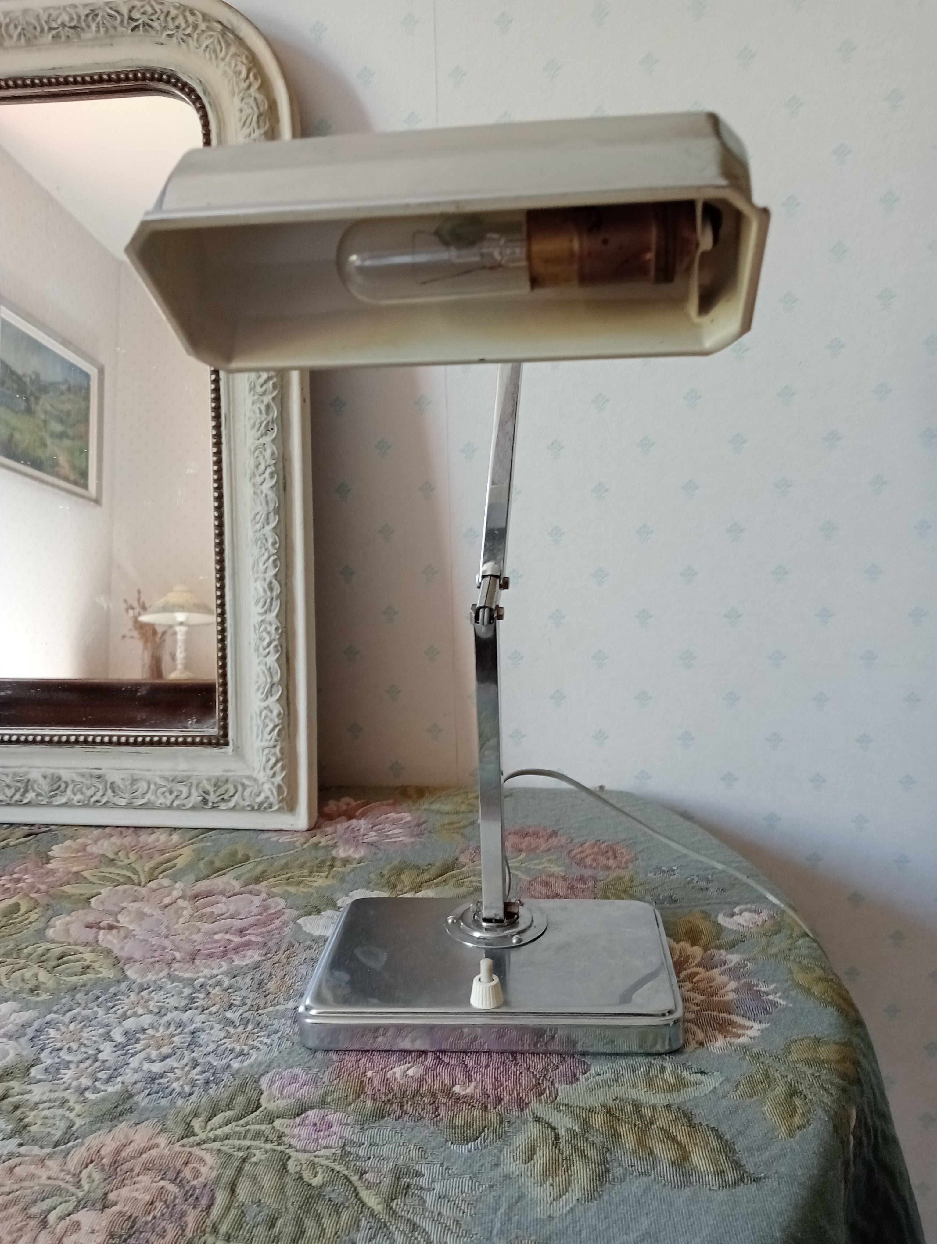 Lampe de bureau année 40, style art déco tardif