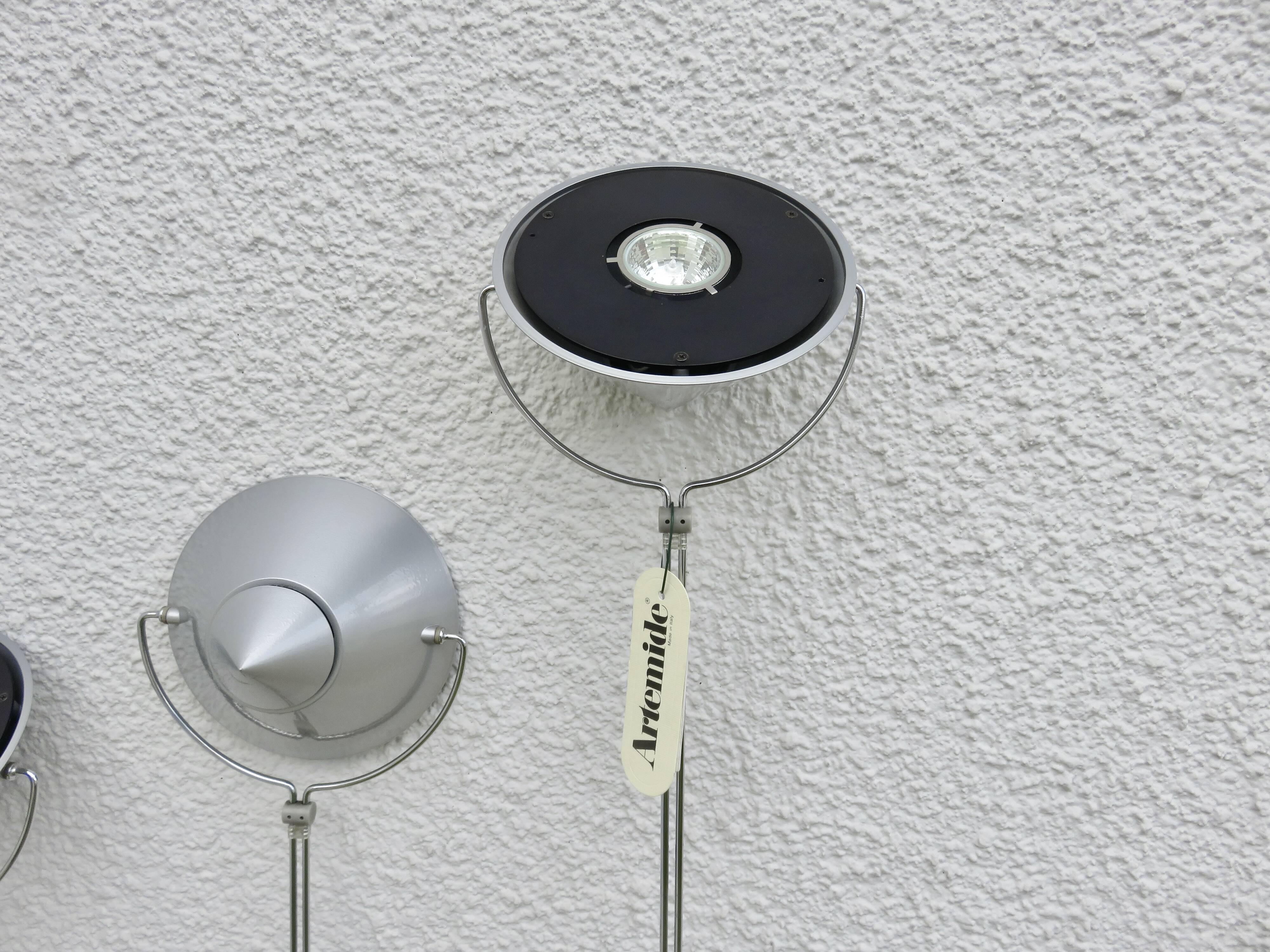 Set of 4 Artemide "mikado" pendant lights, FA Porsche design, 80s