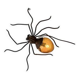 Italian wall lamp depicting a spider, 1950