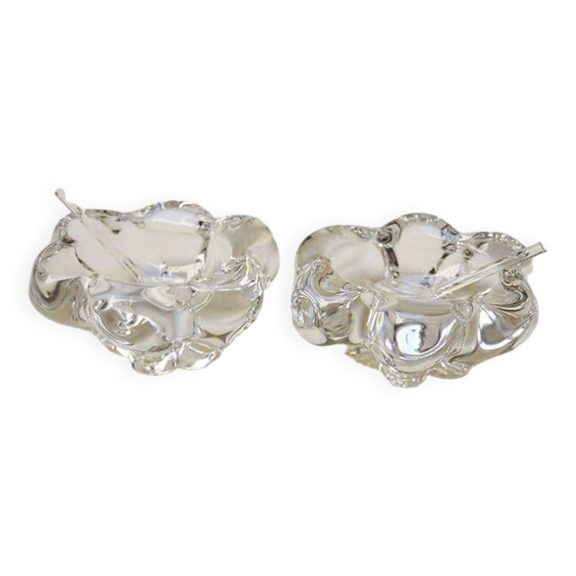 2 Anciens Salerons en Cristal Signés Daum