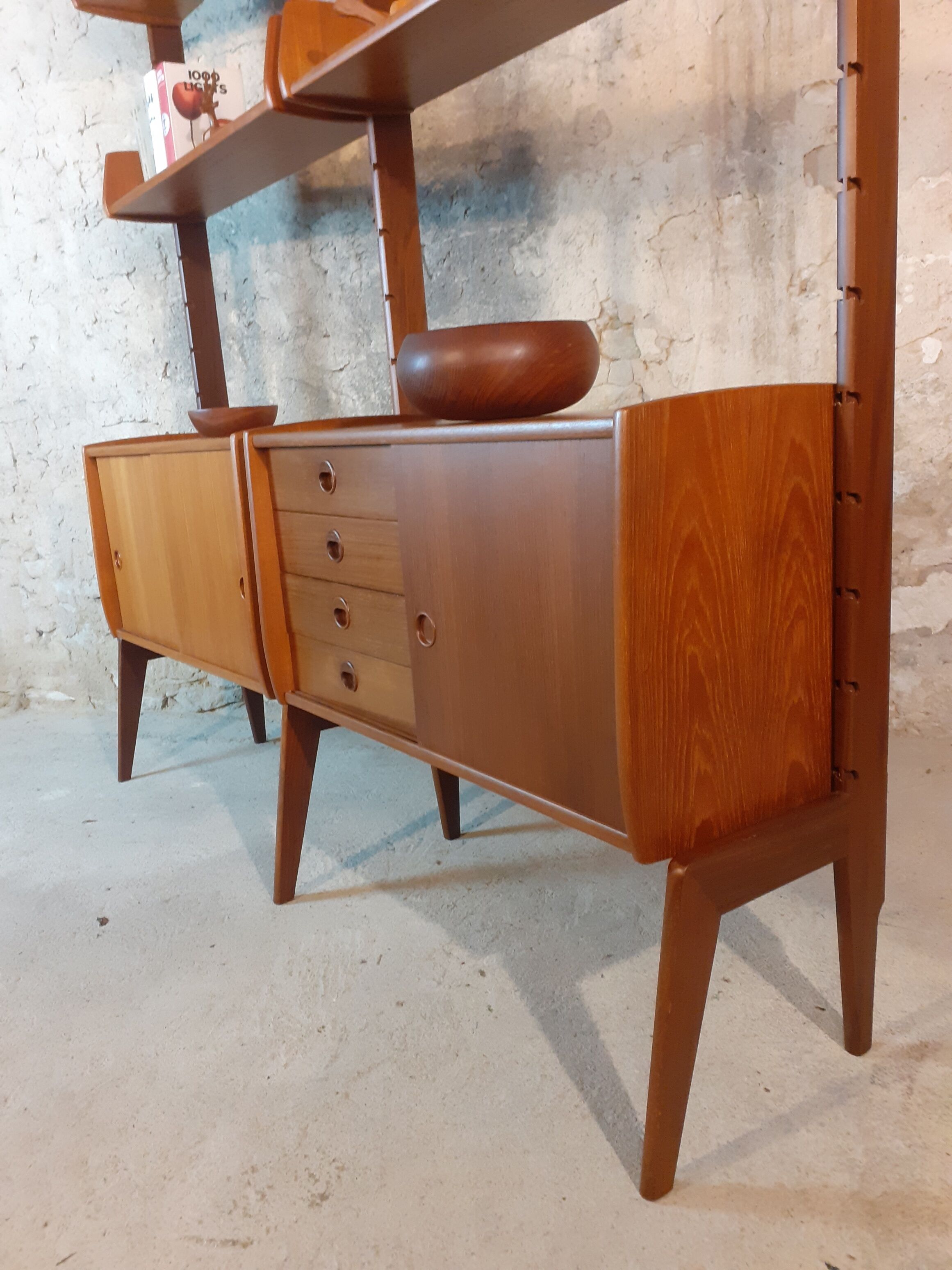 Norwegian teak storage furniture, Ergo model, 2 modules by blindheim