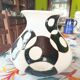 Ceramic ball vase with black and white circles Art Deco Italy Vintage 1940