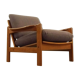Fauteuil scandinave vintage en teck 1960s