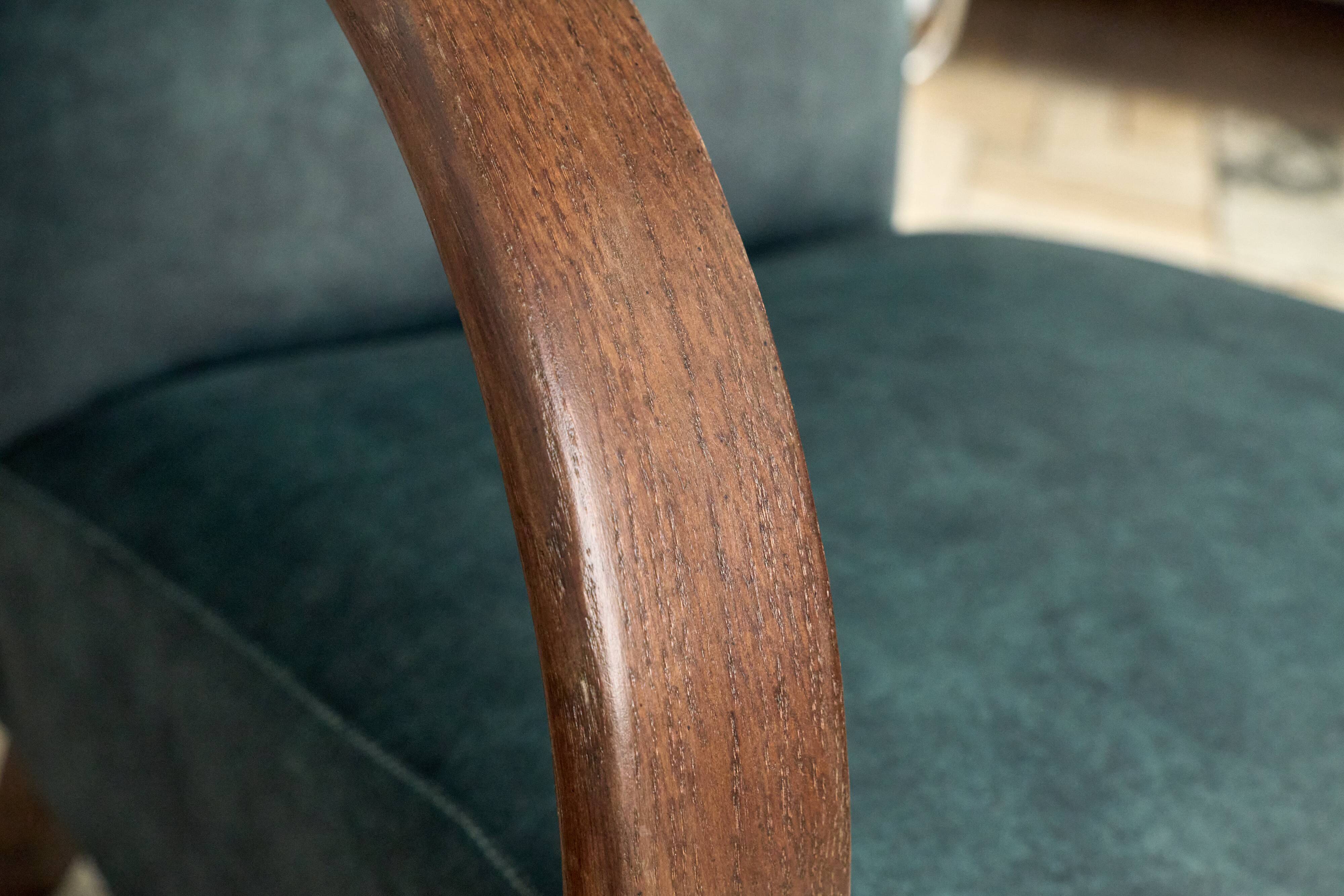 H 410 type C Armchair designed by Jindrich Halabala, 1940s, Czechoslovakia