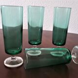 Set of 4 vintage champagne flutes LUMINARC