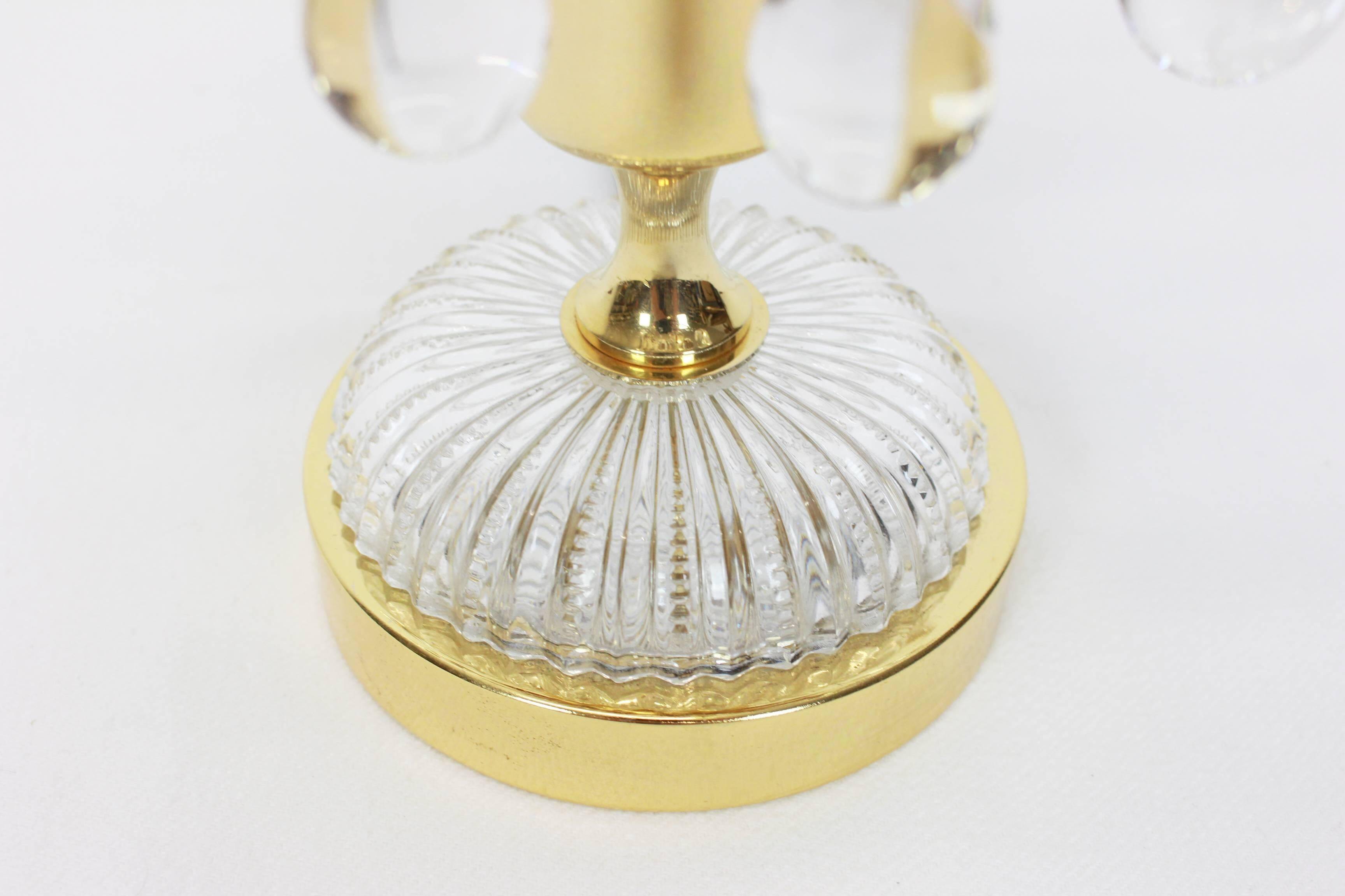 Pair of Murano glass table lamps in the shape of a drop by Palwa, Germany, 1960s.