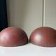 Pair of danish copper vintage outdoor wall lamps