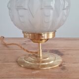 Table lamp in pressed glass