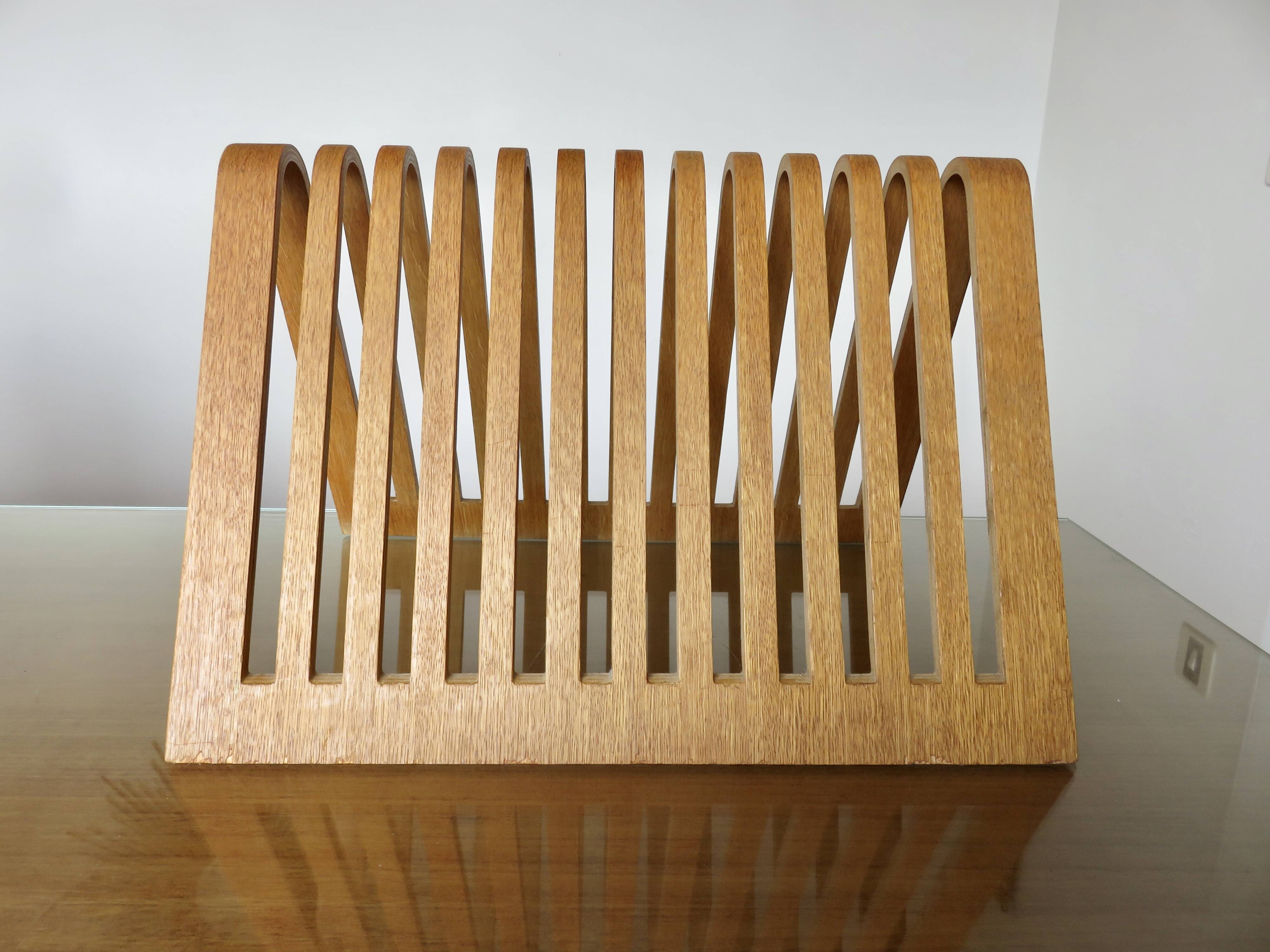 HABITAT magazine rack in bent wood 1980