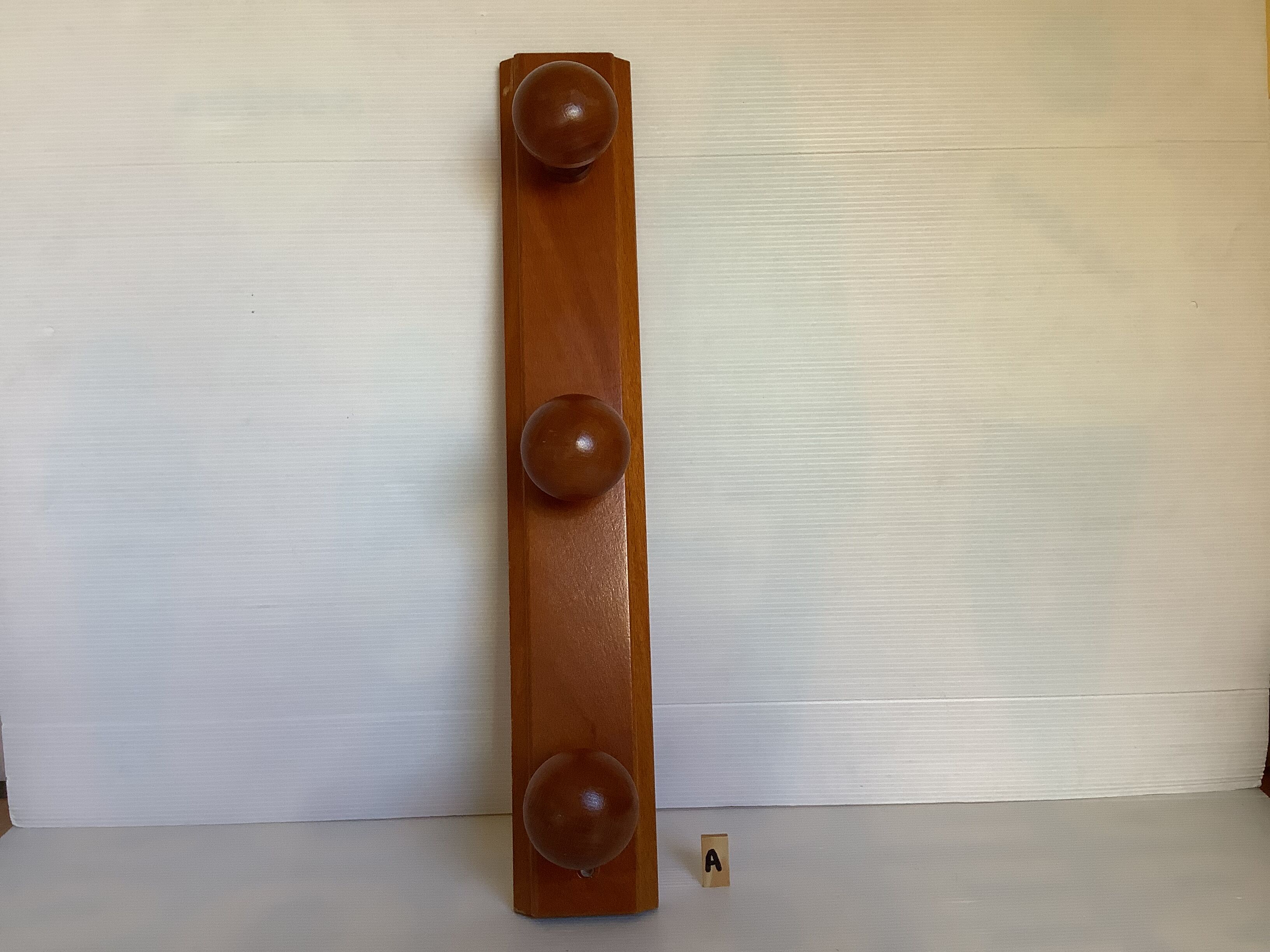 Coat rack wood hooks mushrooms